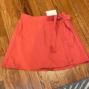 a new day Women's Coral Mini Skirt with Tie